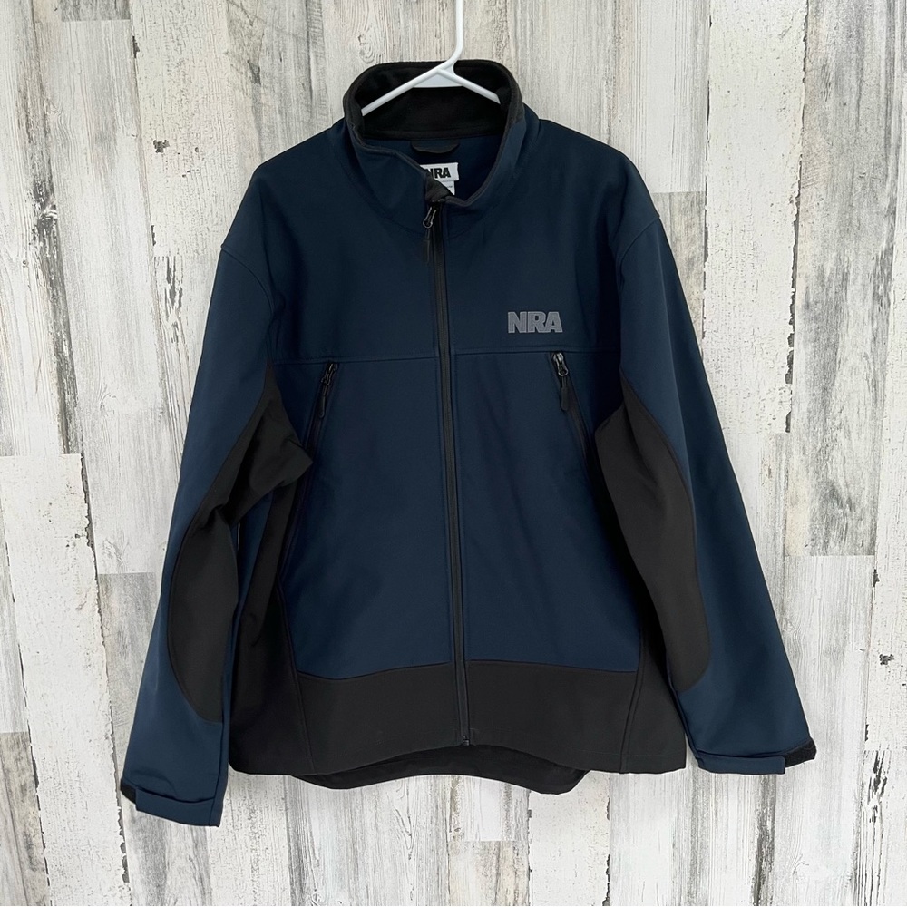 NRA Men’s Full Zipper Jacket Size XL Color Blue/Black 2 Front Pockets